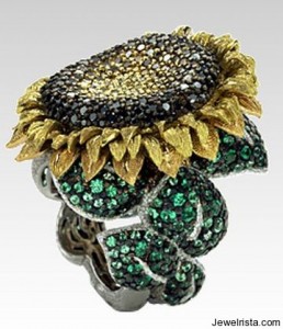 Alex Soldier Diamond Sunflower Ring