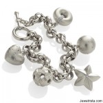 Etienne Perret Platinum Charm Bracelet