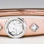 Pascal Lacroix Diamond and Rose Gold Bangle