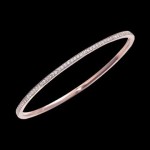 Ziva Pink Gold Diamond Bangle