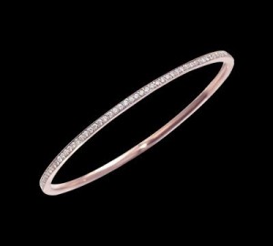 Ziva Pink Gold Diamond Bangle