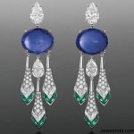 Chandelier Diamond and Sapphires Earrings