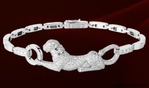 Cartier White Gold and Diamond Panther Bracelet