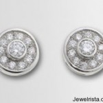 Platinum and Diamond Stud Earrings