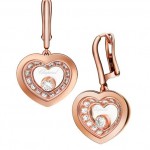 18kt Rose Gold Diamond Earrings By Chopard