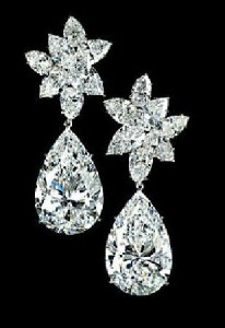 Pear Shaped Diamond Earrings