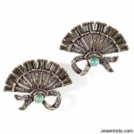 "Chinios Fan" Button Earrings