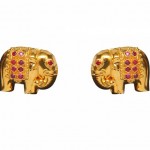 Gold Elephant Earrings