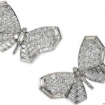 Antique Butterfly Diamond Stud Earrings