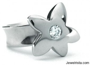 Diamond Flower Ring By Shelly Purdy