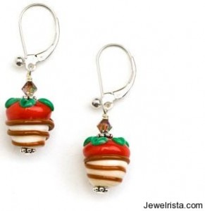 Valentine's Day Chocolate Covered Strawberry Earrings